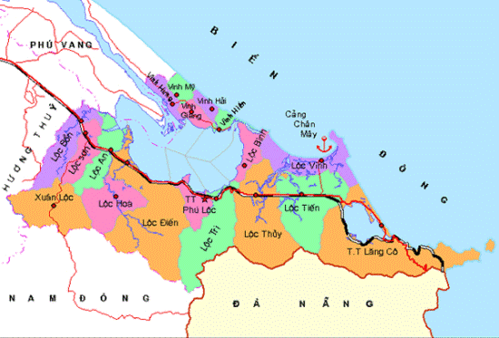 bản đồ huyện phú lộc tỉnh thừa thiên huế